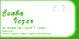 csaba vezer business card